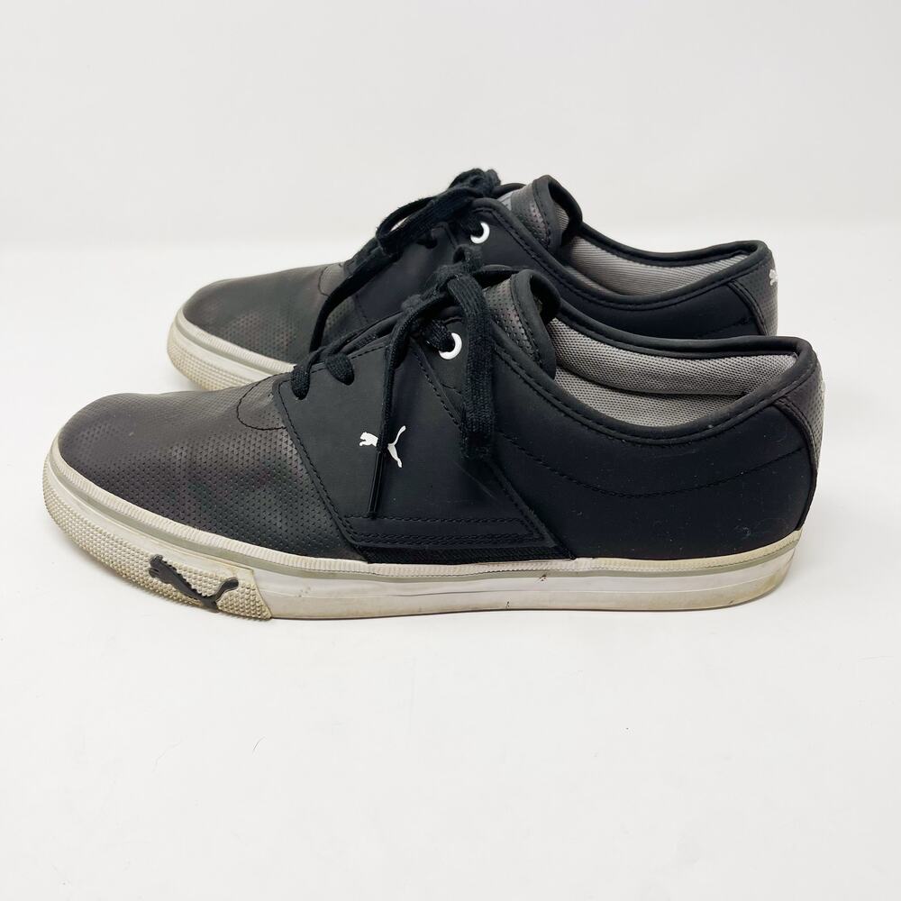 Puma Mens 10.5 Black El Ace Core Plus Sneakers Textured Lace Up Shoe Fashion - Picture 3 of 15